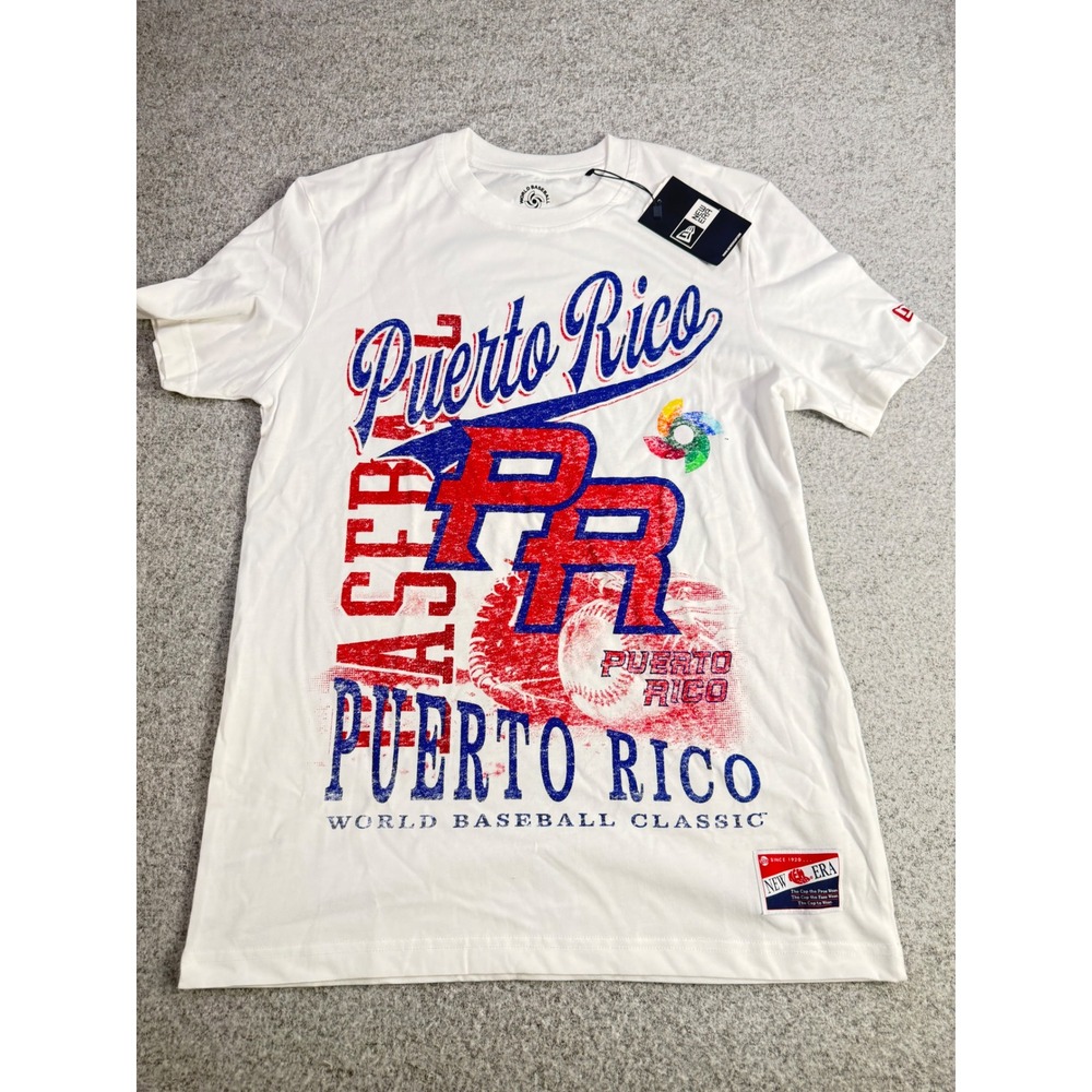 New Era World Baseball Classic 2023 Puerto Rico T-Shirt White Small NWT